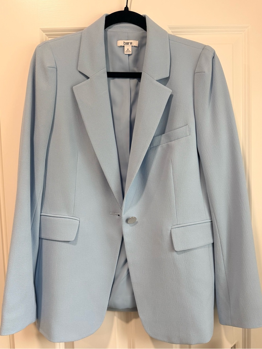 Bar III Powder Blue Single-Button Blazer